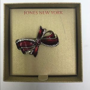 Jones New York Brooches New in Box Red Gold pin